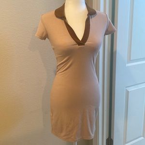 Neutral Collared Dress